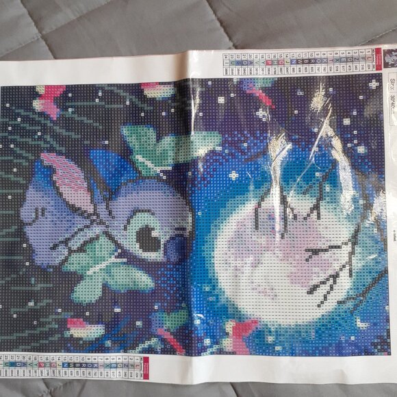 Stitch Diamond Painting Kit for Adults and Kids Cartoon Stitch Lilo Art 5D NEW - Picture 2 of 9